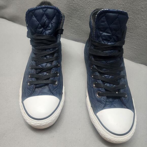 Converse All Star Chuck Taylor Blue Quilted Lined Unisex Women's 9 Men's 7 - Picture 2 of 8